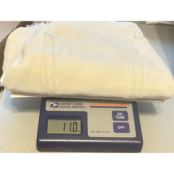 Agolde Womens 23 White Distressed Cotton Low Rise Button‎ Fly Shorts - Picture 10 of 10